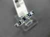 ESTATE .51CT DIAMOND & SAPPHIRE 18KT WHITE GOLD SQUARE WEDDING ANNIVERSARY RING