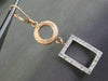 ESTATE LARGE .46CT DIAMOND 14KT WHITE & ROSE GOLD MATTE & SHINY HANGING EARRINGS