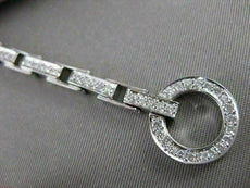 ESTATE 1.00CTW DIAMOND 14KT WHITE GOLD OPEN CIRCLE LINE BRACELET 7" INCH #20996