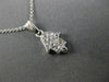 ESTATE .10CT DIAMOND 14KT WHITE GOLD 3D ETOILE HAMSA LUCKY HAND PENDANT #18455