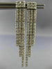 ESTATE WIDE & LONG 1.80CT DIAMOND 14KT WHITE GOLD 3D TRIPLE BAR EARRINGS #18425