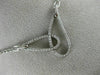 ESTATE .29CT DIAMOND 18KT WHITE GOLD 3D CLASSIC LOVE KNOT V SHAPE FUN NECKLACE