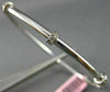 ESTATE .30CT DIAMOND 14KT WHITE GOLD PAST PRESENT FUTURE CIRCLE BANGLE BRACELET