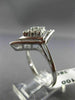 ANTIQUE WIDE .38CT OLD MINE DIAMOND 14K WHITE GOLD 3D MARQUISE SHAPE RING #22328