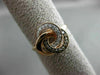 ESTATE WHITE & CHOCOLATE FANCY DIAMOND 14KT ROSE GOLD INFINITY FLOWER LOVE RING