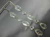ESTATE EXTRA LARGE AAA CRYSTAL 14KT WHITE GOLD 3D MULTI SHAPE HANGING EARRINGS