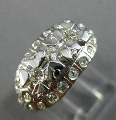 ANTIQUE WIDE .50CT DIAMOND PLATINUM 3D FILIGREE WEDDING ANNIVERSARY RING #26220