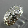 ANTIQUE WIDE .50CT DIAMOND PLATINUM 3D FILIGREE WEDDING ANNIVERSARY RING #26220