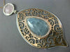 LARGE 1.2CT DIAMOND & AGATE & AQAUMARINE 14K WHITE & ROSE GOLD FILIGREE NECKLACE