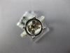 LARGE .62CT DIAMOND 18KT WHITE GOLD ROUND INSIDE OUT SEMI MOUNT ENGAGEMENT RING