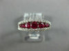 1.16CT DIAMOND & AAA RUBY 18KT WHITE GOLD 3D ROUND GRADUATING ANNIVERSARY RING