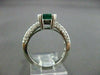 ESTATE 1.14CT AAA EMERALD & DIAMOND 14KT WHITE GOLD ENGAGEMENT RING #22248