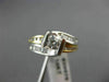 ESTATE 1.0CT DIAMOND 14KT WHITE & YELLOW GOLD 3D TENSION ENGAGEMENT RING #20076