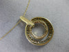 ESTATE LARGE 1.0CT WHITE & BLUE DIAMOND 14KT YELLOW GOLD CIRCLE OF LIFE PENDANT
