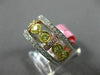 GIA 1.10CT MULTI COLOR DIAMOND 18KT TRI COLOR GOLD 3D FILIGREE ANNIVERSARY RING