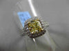 ESTATE 1.89CT GIA FANCY YELLOW DIAMOND 18KT WHITE GOLD HALO ENGAGEMENT RING