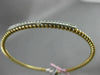 ESTATE .22CT DIAMOND 14K WHITE & YELLOW GOLD 3D PAVE ROPE DESIGN BANGLE BRACELET
