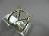 ESTATE WIDE .22CT DIAMOND 14KT YELLOW GOLD X OPEN CRISS CROSS INFINITY LOVE RING