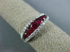 1.16CT DIAMOND & AAA RUBY 18KT WHITE GOLD 3D ROUND GRADUATING ANNIVERSARY RING