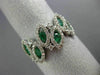 ESTATE WIDE .90CT DIAMOND & SAPPHIRE 14KT WHITE GOLD MULTI LEAF ETOILE LOVE RING