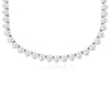 ESTATE 21.75CT DIAMOND 14KT WHITE GOLD CLASSIC 3 PRONG ETERNITY TENNIS NECKLACE
