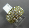ESTATE WIDE 1.44CT DIAMOND 18K YELLOW GOLD CLASSIC PAVE WEDDING ANNIVERSARY RING