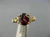 ESTATE 1.75CT DIAMOND & AAA RHODOLITE 14KT ROSE GOLD 3D OVAL ENGAGEMENT RING