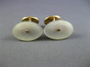 ANTIQUE AAA MOTHER OF PEARL 14K YELLOW GOLD CLASSIC HANDCRAFTED CUFF LINK #26424