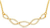 ESTATE .50CT DIAMOND 14KT YELLOW GOLD 3D CLASSIC DOUBLE INFINITY LOVE NECKLACE