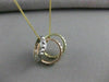 ESTATE 14KT WHITE & YELLOW & ROSE GOLD  ROUND FILIGREE PENDANT & CHAIN #21381