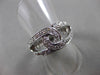 ANTIQUE WIDE .70CT DIAMOND 14KT WHITE GOLD OPEN LOVE INFINITY FUN RING #11096