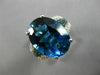 ESTATE 10.16CT DIAMOND & LONDON BLUE TOPAZ 14KT WHITE GOLD OVAL ENGAGEMENT RING
