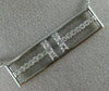ESTATE LARGE .38CT DIAMOND 18KT WHITE GOLD 3D RECTANGULAR DOUBLE T LOVE NECKLACE
