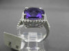 ESTATE 6.03CTW DIAMOND & AAA AMETHYST 14KT WHITE GOLD FILIGREE CLASSIC HALO RING