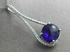 ESTATE X LARGE 4.69CT DIAMOND & AAA AMETHYST 14KT WHITE GOLD PEAR SHAPE PENDANT