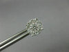 LARGE 1.0CT DIAMOND 14KT 2 TONE GOLD ROUND SOLITAIRE HALO CLUSTER STUD EARRINGS