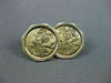 ANTIQUE LARGE 14K YELLOW GOLD OCTAGON HANDCRAFTED DOUBLE SIDED CUFF LINKS #21213