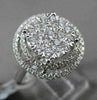 ESTATE LARGE 1.05CT DIAMOND 18KT WHITE GOLD HALO CLUSTER PROMISE ENGAGEMENT RING
