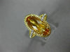ESTATE WIDE 2.78CT DIAMOND & AAA CITRINE 14KT YELLOW GOLD FILIGREE OVAL FUN RING