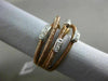 ESTATE .16CT DIAMOND 18KT WHITE & ROSE GOLD 3D MULTI ROW CRISS CROSS MESH RING