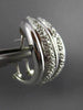 ESTATE LARGE .50CT ROUND DIAMOND 14KT WHITE GOLD 3D MULTI WAVE CLIP ON EARRINGS