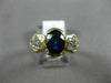 1.80CT DIAMOND & AAA OVAL SAPPHIRE 14K YELLOW GOLD 3D SEMI BEZEL ENGAGEMENT RING