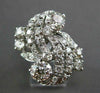 ANTIQUE LARGE 2.85CT OLD MINE ROUND DIAMOND 14KT WHITE GOLD FILIGREE RING #21231