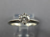 ESTATE .40CT DIAMOND PLATINUM 3D CLASSIC TIFFANY & CO SOLITAIRE ENGAGEMENT RING
