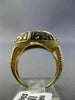 ESTATE LARGE 2.26CT MULTI COLOR DIAMOND 14KT YELLOW GOLD RAINBOW UMBRELLA RING