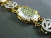 ESTATE WIDE 2.25CT DIAMOND & YELLOW TOPAZ 18KT TWO TONE GOLD 3D OVAL BRACELET