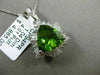ESTATE WIDE 5.05CT DIAMOND & PERIDOT 14K WHITE GOLD MULTI SHAPE FLOATING PENDANT