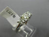 ESTATE 1.12CT DIAMOND 14K WHITE GOLD 3 STONE PAST PRESENT FUTURE ENGAGEMENT RING