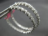 LARGE 4.36CT DIAMOND 18KT WHITE GOLD 3D ROUND INSIDE OUT HOOP HANGING EARRINGS