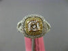 ESTATE LARGE GIA 1.0CT DIAMOND 18K TRI COLOR GOLD 3D CUSHION CUT ENGAGEMENT RING